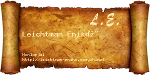 Leichtman Enikő névjegykártya